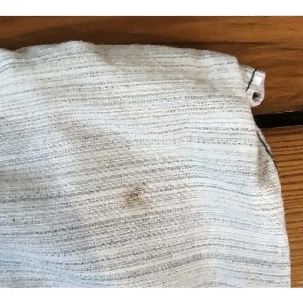 Set Lot 3 IKEA Skogsalm Gray Texture Stripe Pattern Cotton Standard Pillow Cases